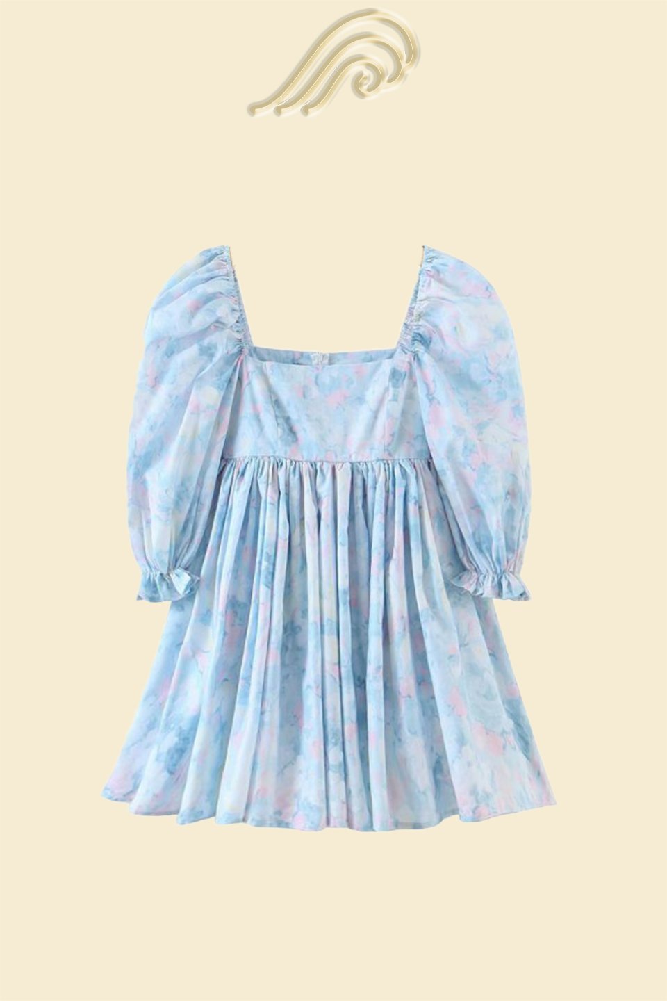 Minivestido de muñeca con volantes y estampado de Clara