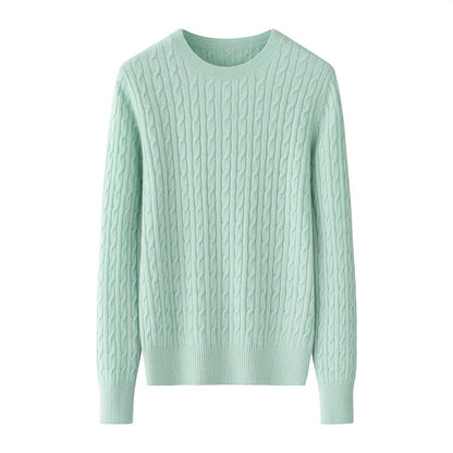 Round Neck Sweater Women's Pure Cashmere Sweater