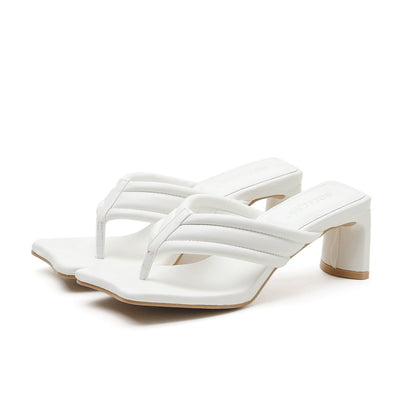 Women Wear High-heeled Sandals And Slippers Outside Summer