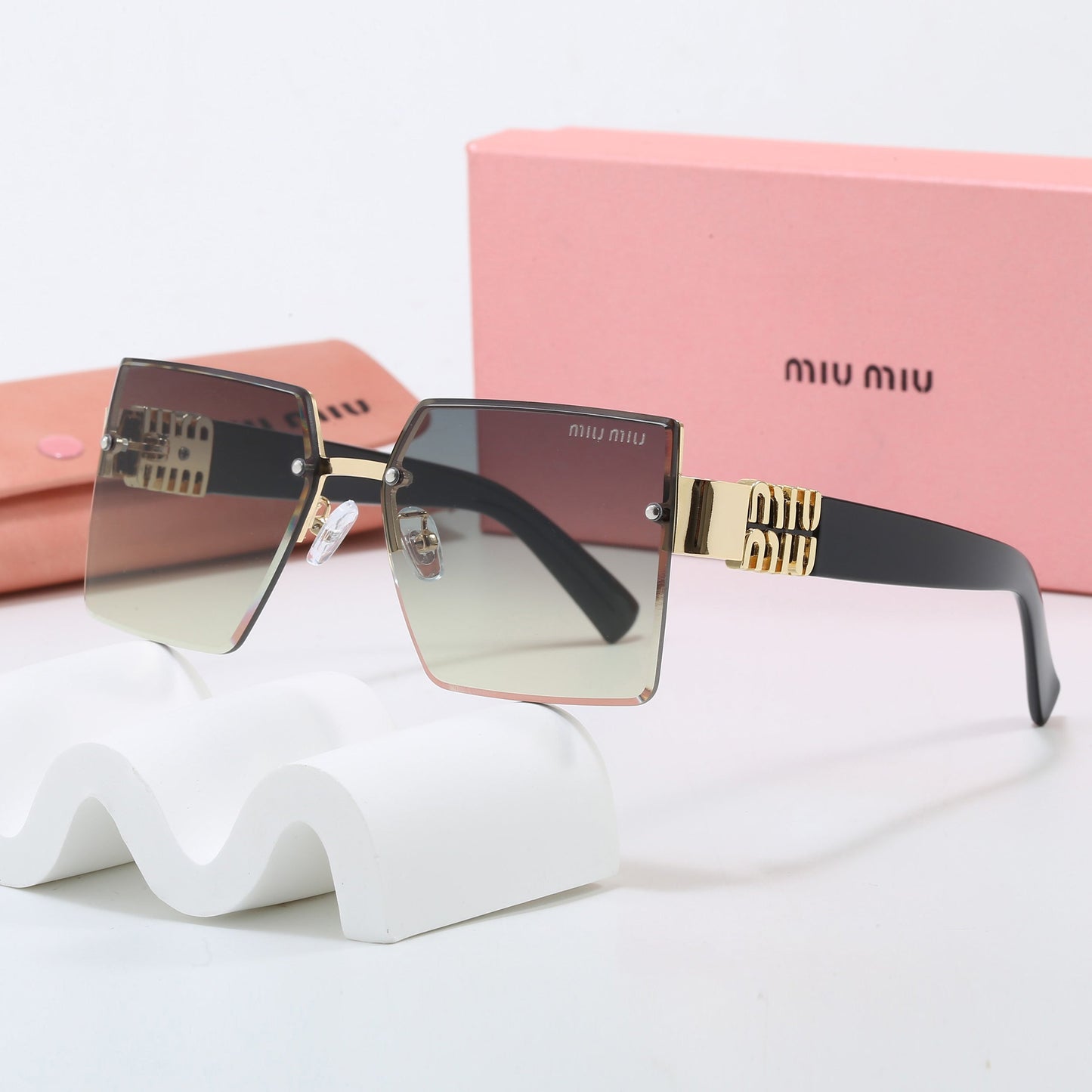 Square Rimless Sunglasses