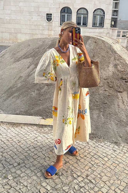 Bedrucktes Midikleid