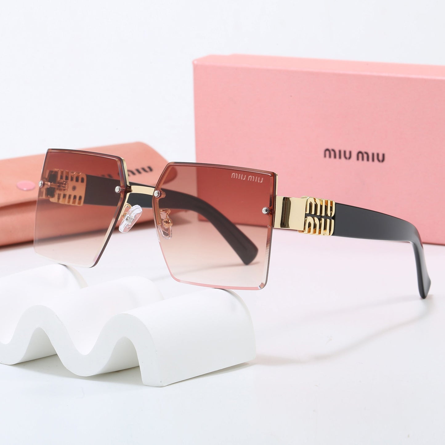 Square Rimless Sunglasses