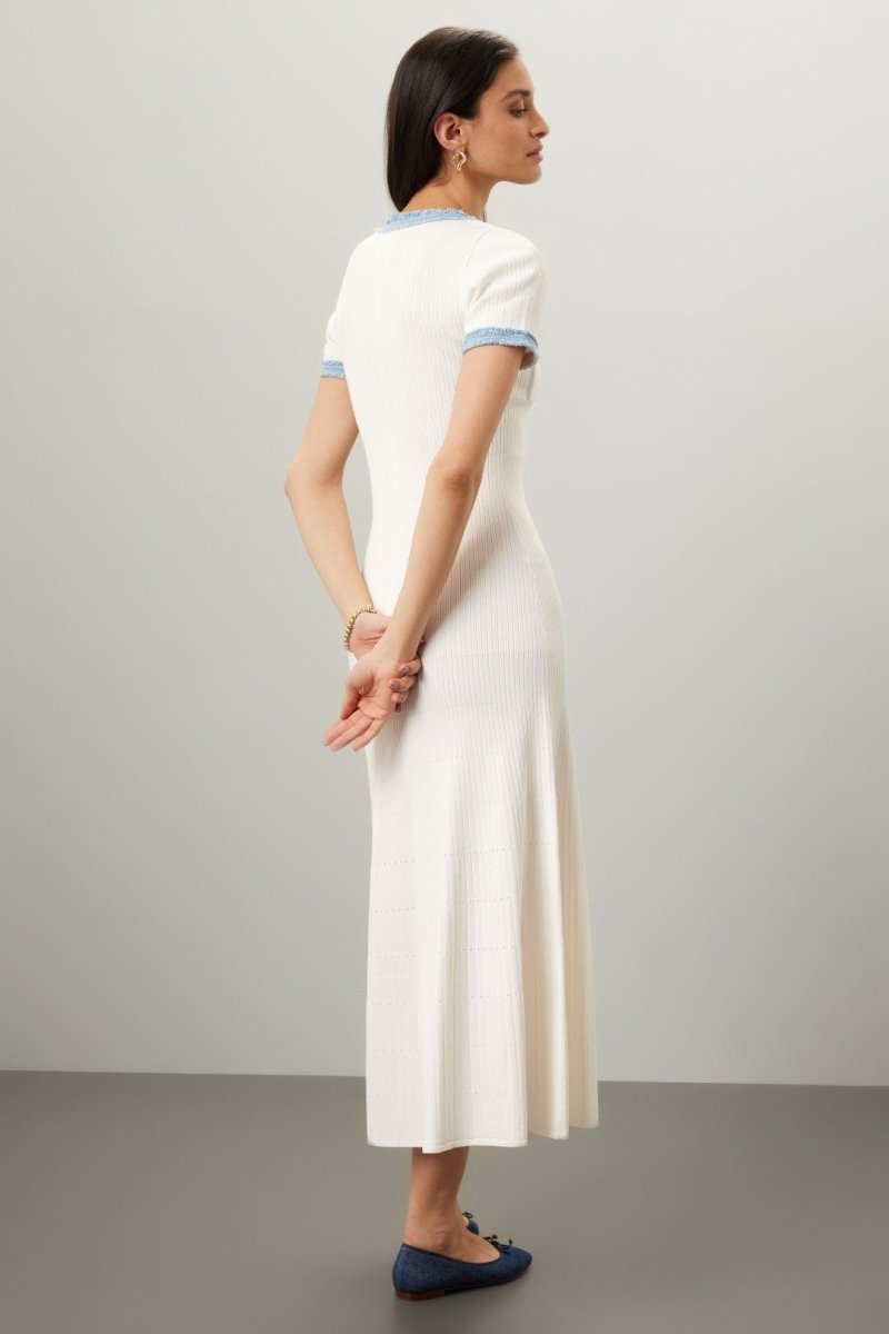 Elma – Strick-Midi-Hemdkleid mit Rundhalsausschnitt