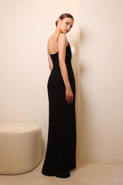 Vestido lencero largo con estampado floral Emily