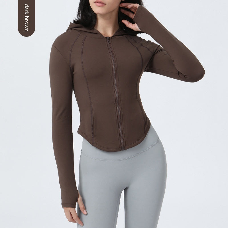 Abrigo de yoga con forro polar para mujer