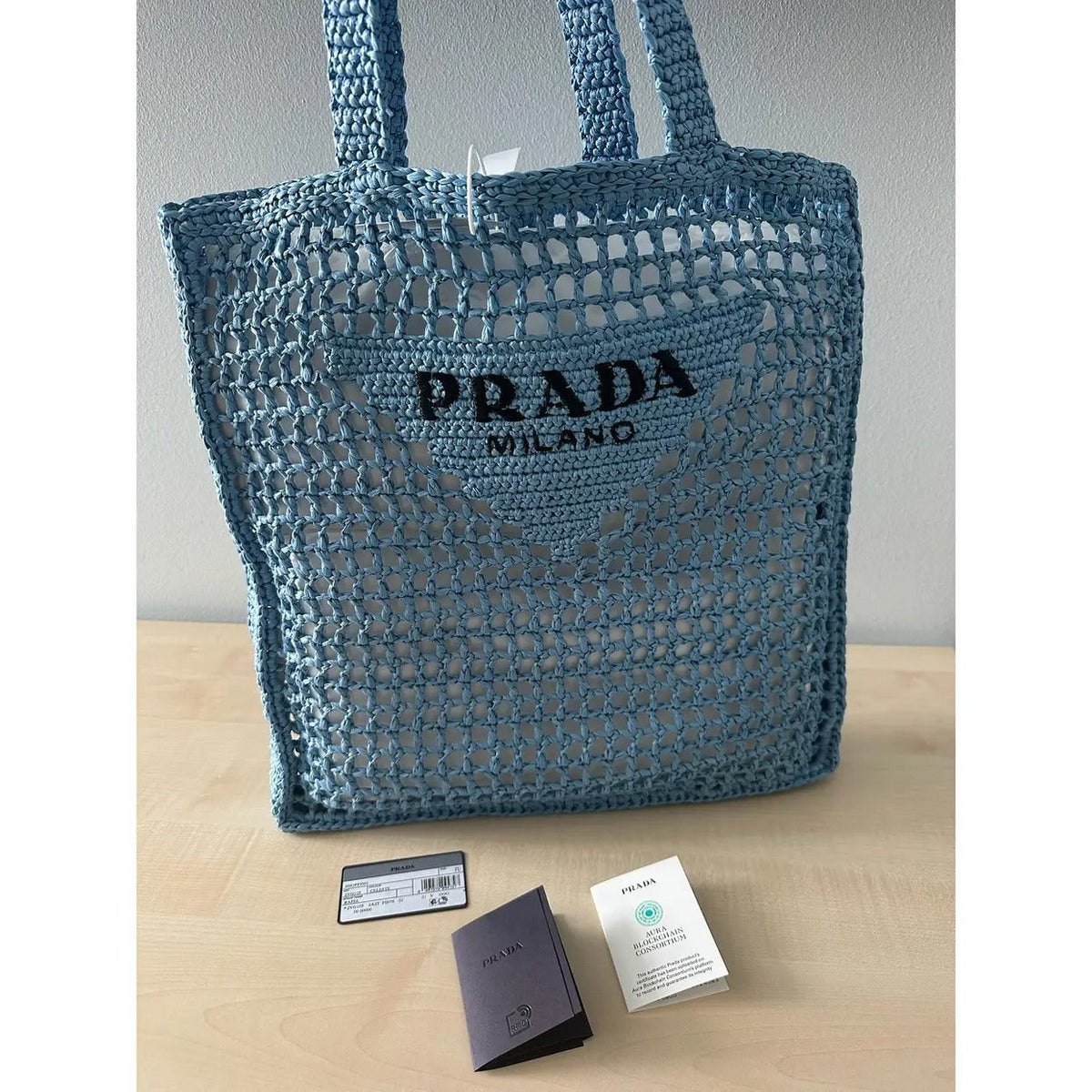 PRD Basttasche mit gewebtem Logo in Blau