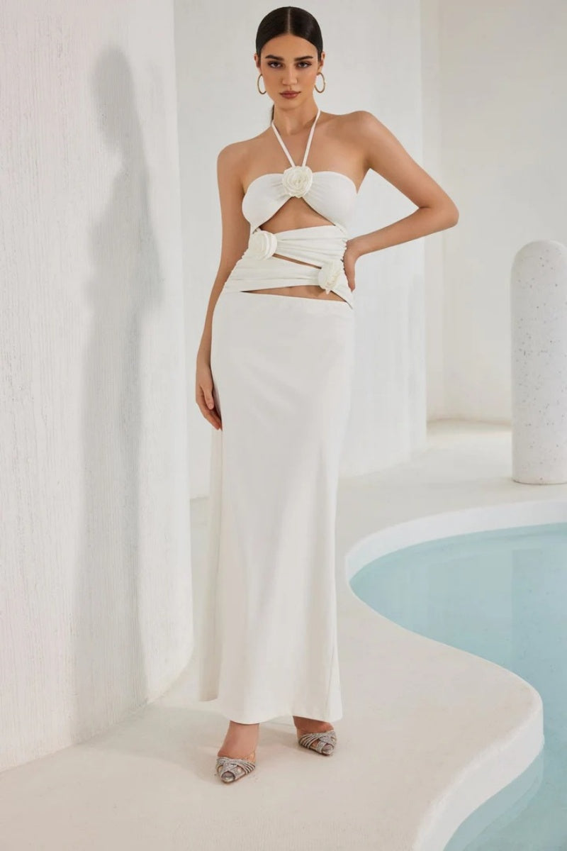 Vestido largo floral Klena