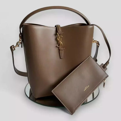 Sac seau SL Le 37 en cuir brillant