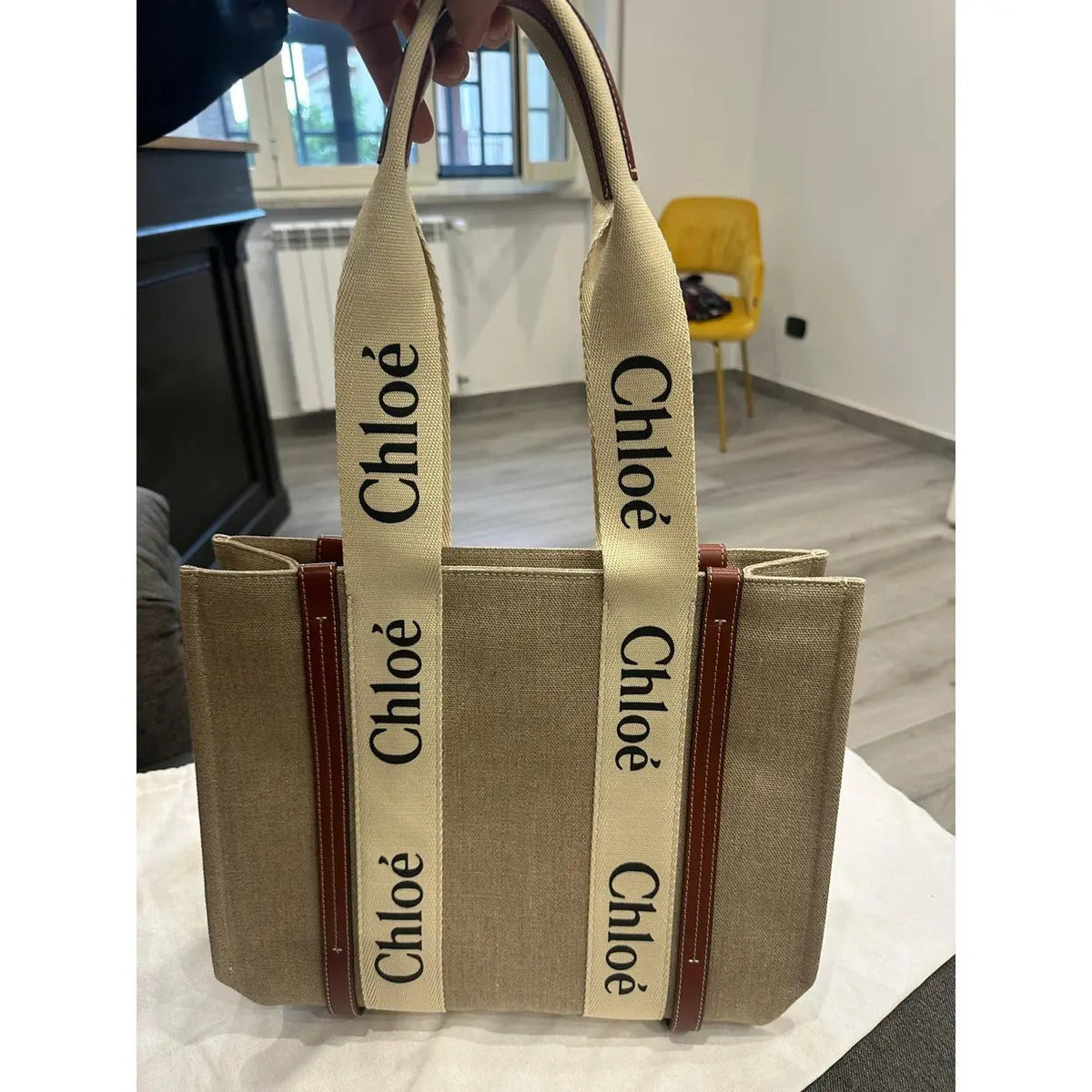 CLÉ Woody Tote Bag Made Of Linen