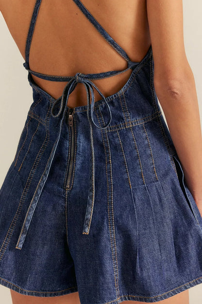 Sara V-neck Ruffle Hem Knit Mini Dress