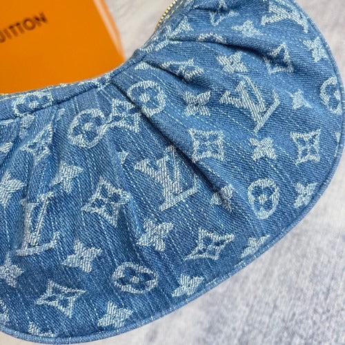 Borsa a mano LV in denim Monogram