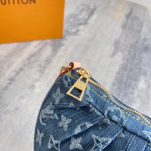 Borsa a mano LV in denim Monogram