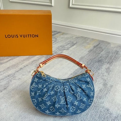 Borsa a mano LV in denim Monogram