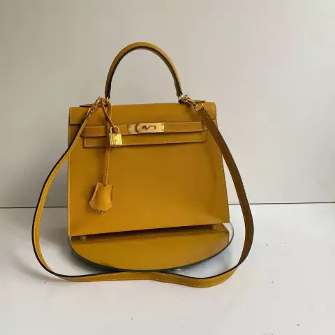 HMÈ Birkin 25 HSS-taske i Chalk / Dove Grey Togo-læder