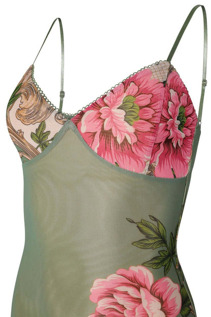 Vestido largo ajustado con estampado Patti