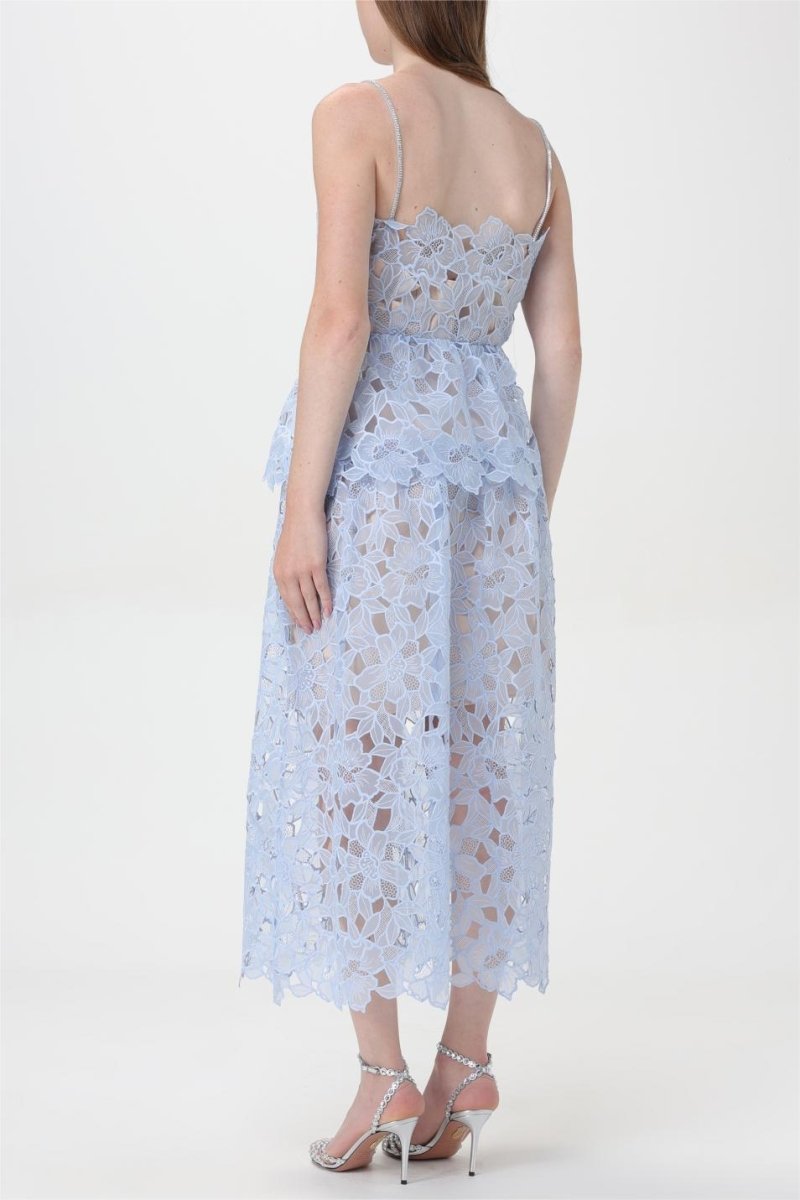 Ophelia – Gestuftes Camisole-Midikleid mit Spitze