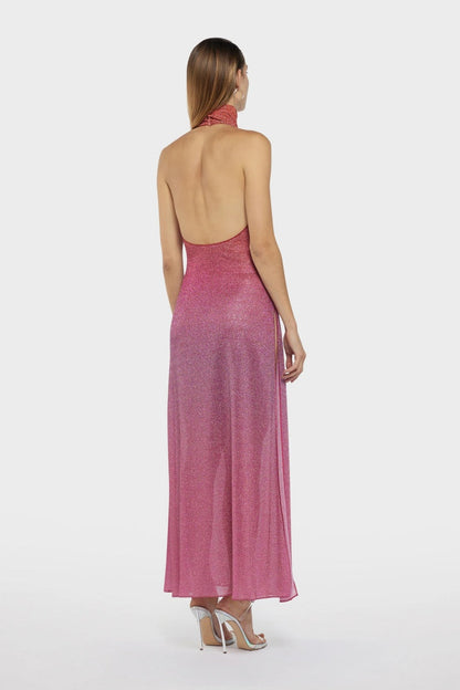 Orangefarbenes Lumière-Maxikleid von Oséree